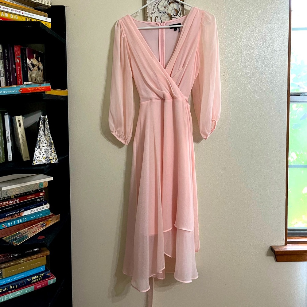 Pink chiffon dress